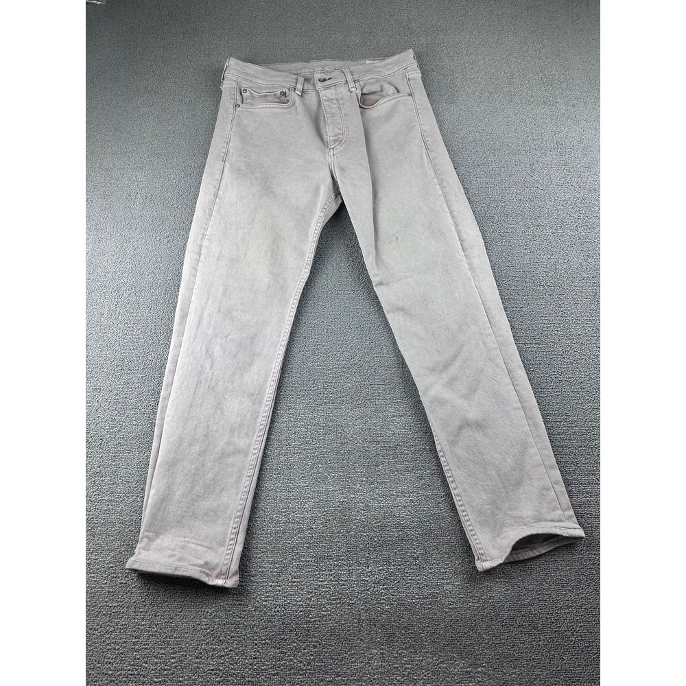 rag bone Jeans Men 34 Gray Fit 2 Slim Stretch Faded Mid-Rise USA Made Workwear